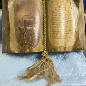 Vintage 80’s Judith Bond rustic hardened book of love, for display